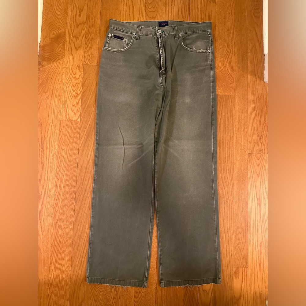 Vintage Tommy Hilfiger Men's Green Jeans